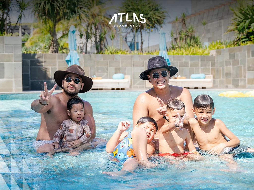 Atlas Beach Club, Kids in Atlas Beach Club, Family Friendly Beach Club Kids in Atlas Beach Club