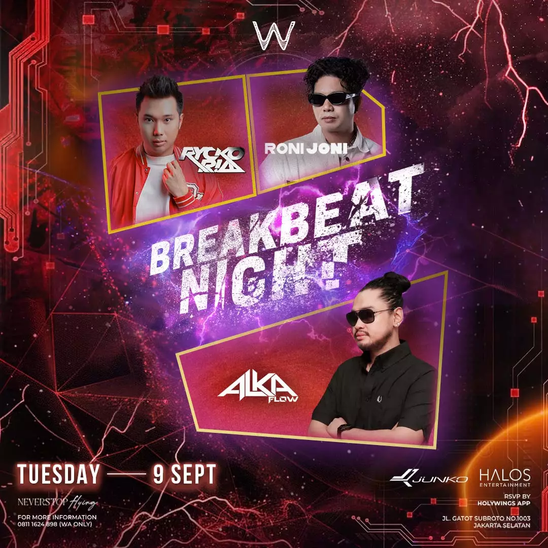 BREAKBEAT NIGHT [RYCKO RIA, RONI JONI, ALKA FLOW}